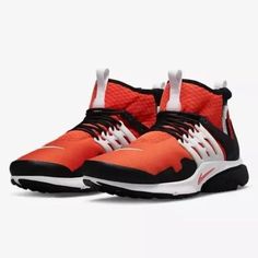 Nike Air Presto Mid Utility Halloween Orange Black White Dc8751800 Men's Thank You For Taking The Time To Look At Our Store. We Appreciate Your Business As Well As Your Support. Color: Orange, Black, White Condition: Brand New In Box Shipping: Usps We At Naturalborn Retailer Are Always Open To Reasonable Offers! If You Are Interested In The Item Leave A Like. Feel Free To Message Us With Any Questions Or Concerns. Nike Sporty Fall Sneakers, Nike Sporty Sneakers For Fall, Functional Orange Sneakers For Streetwear, Orange High-top Running Shoes With Rubber Sole, Orange Sporty High-top Sneakers With Rubber Sole, High-top Orange Running Shoes With Rubber Sole, Orange High-top Running Shoes For Outdoor, Orange Running Shoes With Vibram Sole For Streetwear, Fall Sports Sneakers With Boost Midsole