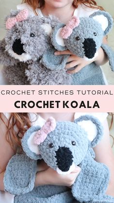 the crochet koala is an adorable stuffed animal