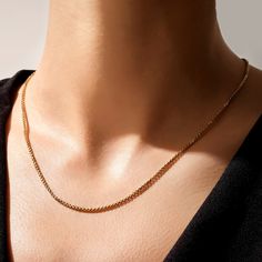 Elevate your everyday style with this 14k Solid Gold Box Chain Necklace. Crafted with precision and elegance, this necklace features a 1.80mm box chain made from genuine 14k solid gold. Its minimalistic design makes it perfect for layering with other necklaces or wearing as a standalone piece. Wear it alone or mix and match with other necklaces, this 14k real solid gold minimal chain is timeless and it will complete your every look in a simple way. Chain Details ❥ Gold KT: 14k Solid Gold ❥ Gold Color Options: Yellow Gold, White Gold, Rose Gold ❥ Chain Width: 1.80 mm ❥ Thickness: 1.80 mm ❥ Ready to Ship in 4-7 Business Days MORE FROM US Pendant and Necklaces: https://etsy.me/3NgqiKb More about my shop: https://etsy.me/3mwMnsA ESSENTIAL INFORMATION 💎 BRENNMORE pieces are handcrafted by 15-3 Minimalist Yellow Gold Chain Necklace With Adjustable Chain, Minimalist Rose Gold Box Chain Necklace, Minimalist Round Curb Chain Necklace, Minimalist Gold Chain Necklace As Gift, Minimalist Gold Chain Necklace For Gift, Minimalist Gold Chain Necklace Gift, Minimalist Clavicle Chain Necklace For Formal Occasions, Classic 14k Gold Chain Necklace At Clavicle Length, Minimalist 14k Gold Formal Chain Necklace