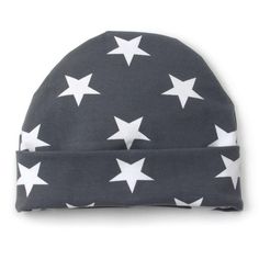 a hat with white stars on it next to a drawing of the top and bottom