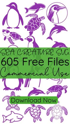 an image of sea creatures with the text free files