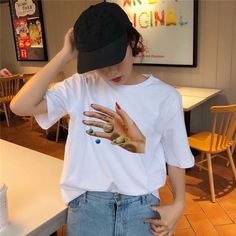 grunge+aesthetic+t+shirt+2019+women+female+korean+girl+tshirt+tee+shirts+top+90s+Casual+Graphic+O-Neck+Summer+Tumblr+Grunge Summer Tumblr, Tumblr Grunge, 90s Casual, Aesthetic T Shirts, Grunge Aesthetic, Shirts & Tops, Girls Tshirts, Korean Girl, Harajuku