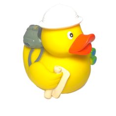 a yellow rubber duck with a chef's hat on its head