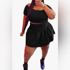 Brand New Plus Size Pleated Short Skirt, Summer Two Piece Outfits, Summer Two Piece, Special Clothes, Casual Rompers, Clubwear Dresses, Plus Size Jumpsuit, Tracksuit Set, Plus Size Summer