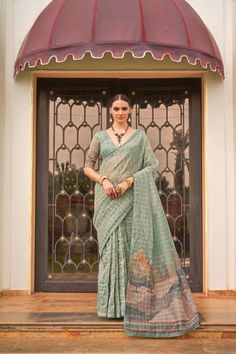 Sea Green Pure Tissue Silk Wedding Wear Saree, Saree for USA Women, Silk Saree, Pre Stitched Saree, Saree for Women, Saree, Silk Saree, Sari - Etsy