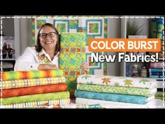 Fran’s NEW Color Burst Fabrics | Bonus FREE Pattern! - YouTube Fabric Cafe Pattern Free, 3yard Quilts, Cafe Pattern, Color Burst, Patch Work, Pattern Free, Christmas Colors, Fabric Collection