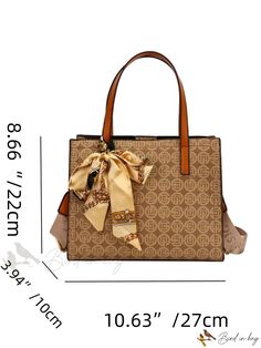 Bird in Bag - Fashionable Decorated Handbag with Adjustable Shoulder Strap Trendy Beige Shoulder Bag For Fashion, Beige Bag With Detachable Handle For Fashion, Chic Satchel With Double Handle, Chic Double Handle Satchel, Beige Shoulder Bag Satchel, Beige Double Handle Shoulder Bag As Fashion Accessory, Beige Double Handle Shoulder Bag, Beige Satchel Shoulder Bag As Fashion Accessory, Chic Beige Square Box Bag