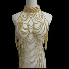 44870702301350 Glamorous Gold Body Chain For Evening, Glamorous Gold Body Chain For Festivals, Fitted Gold Body Chain For Night Out, Glamorous Gold Body Chain For Summer, Elegant Gold Body Jewelry For Festivals, Gold Body Chain For Summer Festivals, Gold Choker Jewelry For Night Out, Glamorous Body Jewelry For Summer Night Out, Elegant Gold Body Chain For Party