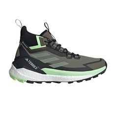 Find ADIDAS Terrex Free Hiker Gore-tex 2.0 'olive Strata Silver on Editorialist. Terrex Free Hiker GORE-TEX 2.0 'Olive Strata Silver Green' Adidas Terrex Free Hiker, Mid Top Shoes, Mens Hiking Shoes, Outdoor Boots, Adidas Terrex, Walking Boots, Hot Sneakers, Mens Shoes Boots, Jordan Retro