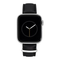 This faux leather band from Nine West features stitching details and polished hardware for a stylish, sophisticated look. Transform your Apple Watch® into an on-trend fashion accessory. Click on this JEWELRY & WATCHES GUIDE to learn about fit, styles, materials and more! This faux leather band from Nine West features stitching details and polished hardware for a stylish, sophisticated look. Transform your Apple Watch® into an on-trend fashion accessory. Click on this JEWELRY & WATCHES GUIDE to l Modern Leather Apple Watch Band For Everyday Use, Modern Apple Watch Band With Leather Strap, Modern Leather Strap Watch Bands, Trendy Rectangular Watches With Leather Strap, Trendy Rectangular Watch With Leather Strap, Trendy Everyday Watches With Leather Strap, Elegant Black Leather Apple Watch Band, Trendy Black Watch For Everyday Use, Trendy Black Watch For Everyday