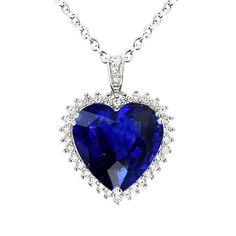 Sapphire Diamond Pendant, Blue Sapphire Pendant, Blue Sapphire Diamond, Sapphire Pendant, Heart Pendant Diamond, Natural Earth, Sapphire Diamond, Diamond Stone, 1 Carat