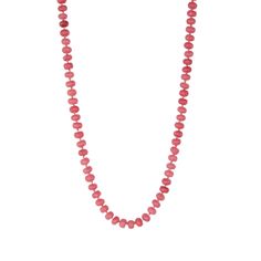 This stunning 21.5" Pink Jade gemstone necklace is hand-knotted with pink silk thread and features a secure gold-filled toggle clasp. Perfect for layering or wearing alone, it beautifully highlights the natural elegance of pink Jade which is believed to promote love, compassion, empathy, and forgiveness. Pink Hand-strung Necklace As Gift, Pink Hand-strung Necklace For Gift, Pink Hand-strung Round Bead Necklaces, Pink Hand-strung Round Beads Necklace, Pink Single Strand Round Beads Necklace, Pink Single Strand Necklace With Round Beads, Adjustable Pink Single Strand Crystal Necklace, Adjustable Single Strand Pink Crystal Necklace, Adjustable Hand-strung Pink Necklace