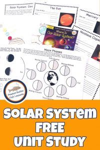 solar system free unit study for kids to learn about the planets and how it works