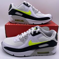 Nike Air Max 90 White Hot Lime Shoes Sneakers Cd6864-109 Youth 4.5y Womens 6. Brands New Condition. Never Worn. No Lid 100% Authentic Us Size 4.5y/ Women 6 Model #: Cd6864-109 Contact Us With Any Questions You May Have. We Offer Bundle Discount, Shipping Savings. Check Out Our Store! We Have Cool Clothing From Brands Nike, Jordan, Under Armour, Etc. We Also Have For Sale New Or Used Video Games. Make Sure To Follow Us For Regular Footwear & Clothing. Under Armor Tennis Shoes Women, Synthetic Lace-up Skate Shoes With Air Max Cushioning, Nike Air Max Low-top Sneakers, Nike Air Max Low-top With Branded Insole, Nike Low-top Air Max Sneakers, Nike Low-top Sneakers With Air Max Cushioning, Sporty Nike Air Max Low-top With White Sole, Nike Air Max Low-top, Nike Air Max Low-top Jogging Shoes