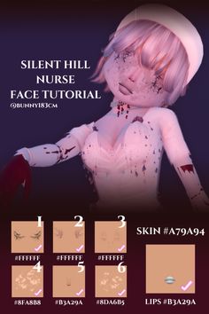 Silent Hill Nurse, Face Tutorial, Ali Wong, Anime Cosplay Makeup, Black Hair Roblox, Easy Pixel Art, Combo Dress