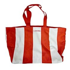 New. Sealed. Unopened Condition. The Tote Can Easily Fold Into Your Suitcase For Summer Trips And It's Reversible So You Can Choose Stripes Or Solid H 12" X W 6.5" X L 15” Cloth Tote Bag, Tote Outfit, Red And White Stripes, Summer Travel, Terry Cloth, Womens Tote Bags, Red White, Red And White, Stripes