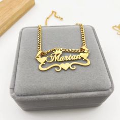 Material: Copper,Sterling Silver Color: Gold Chain Length: 14",16",18",20",22" Process: Gold Plated Recipient: Women, Mom, Wife, Girl Friend, Children Necklace Type: Name Necklace Brand: Silviax Jewelry Item: 2023NE0206/2023NE0214 Customized Nameplate Necklace For Valentine's Day, Gold Heart Nameplate Necklace, Gold Nameplate Heart Necklace, Heart-shaped Name Necklace With Custom Name For Personalized Gift, Heart-shaped Name Necklace As Personalized Gift, Custom Name Double Heart Necklace For Personalized Gift, Personalized Double Heart Necklace With Custom Name, Personalized Heart Name Necklace With Custom Name, Elegant Custom Name Heart Necklace