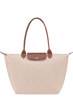 longchamp , cute , beige , cleangirl , handbags, bags Longchamp Cream Bag, Classic Nylon Shoulder Bag With Double Handle, Classic Nylon Shoulder Bag For Shopping, Classic Nylon Shopping Bags, Waterproof Shopping Tote Bag, Waterproof Tote Bag For Shopping, Functional Bags With Snap Closure, Classic Everyday Waterproof Bags, Classic Waterproof Everyday Bags