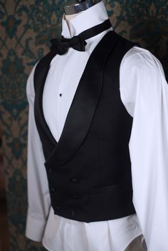 "The pricing on this listing is for a 3pc Handsewn Tux with the muslin fitting. We can make a similar tux in our Decadence '89 style with less handwork for a lower price. 1909 BESPOKE: These are our completely custom handmade suits. Each suit is crafted for an individual customer based on his tastes and lifestyle, and the price of the suit includes us spending 4 hours on designing your suit alone and sketching ideas. These suits are completely patterned, cut, and sewn here in our studio in Denve Fitted Tuxedo With Shawl Collar For Business, Fitted Shawl Collar Tuxedo For Business, Fitted Suits For Black-tie Events With Shawl Collar, Fitted Suit With Shawl Collar For Black-tie Events, Elegant Fitted Tuxedo With Shawl Collar, Fitted Shawl Collar Suit For Business, Semi-formal Fitted Silk Three-piece Suit, Fitted Semi-formal Suit With Shawl Collar, Tailored Silk Three-piece Suit For Semi-formal Occasions