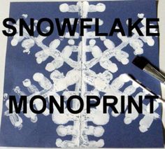 the snowflake monoprint is being made with scissors