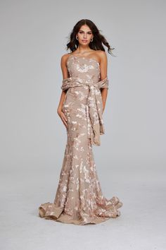 Jovani 39267 Fall 2024 evening collection dress. Couture Party Dress With Sweep Train, Couture Sequin Dress For Gala, Couture Sequin Gala Dress, Luxury Champagne Dress For Gala, Couture Dresses For Gala And Prom Season, Luxury Champagne Color Evening Dresses, Luxury Champagne Dress For Evening, Couture Dress With Sweep Train For Gala, Couture Gala Dress With Sweep Train