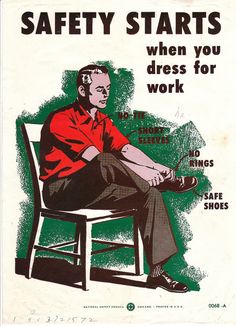 an advertisement for safety starts shows a man sitting on a chair