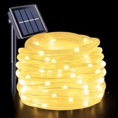 PRICES MAY VARY. ❤️[8 MODES SOLAR OUTDOOR LIGHTS] The higher quality outdoor solar rope light has 8 Modes, the gorgeous lighting modes include Waves, Combination, Fading, Fireflies, Chasing, Twinkle, Fading slowly, and Steady-on. You can adjust the effect you want on different occasions, the Led rope lights will creating a warm, romantic, elegant or colorful atmosphere. Surround the tree trunk or pavilion with the solar powered light rope; in the dark, the wires fade to invisible, leaving only b Solar Tree Lights, Outdoor Tree Lighting, Lights For Garden, Walkways Paths, Led Rope Lights, Patio Fence, Pvc Tube, Backyard Lighting, Rope Lights