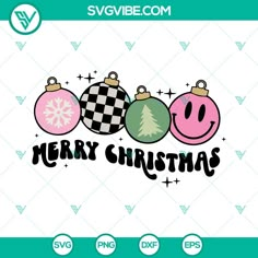 merry christmas ornament svg file