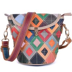 Main Material: Original Genuine Cowhide Leather  Size:23cm(L)X13cm(W)X19cm(H) / 9.05 inch (L) X5.11 inch(W) X 7.48 inch(H) Handbags Type :  handbag;should bag; messenger bag  Item Type: Shoulder bag Pattern Type: Patchwork Genuine Leather Type: Cow Leather Gender: Women Exterior: Silt Pocket Closure Type: Zipper Style: Socialite Lining Material: Cotton Hardness: Soft Model Number: 1111 Main Material: Cowhide Colors: Multi-color Weight:0.6 kg Number 1111, Shoulder Bag Pattern, Tote Bag Pattern Free, Patchwork Tote Bags, Shoulder Bags Pattern, Bag Pattern Free, Patchwork Bags, Mens Leather Bag, Genuine Leather Handbag