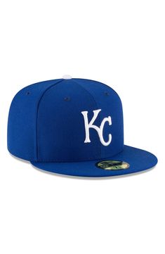 Let everyone know which baseball squad is your favorite with this Kansas City Royals Authentic Collection On-Field 59FIFTY fitted hat from New Era! Flat bill with ability to curve Six panels with eyelets Imported Contrasting underbill Brand: New Era Fitted Material: 100% Polyester Officially licensed Structured fit High Crown Raised embroidery Flat Crown Fitted Hat For Baseball Season, Casual Blue Fitted Hat With Flat Crown, Sports Blue Snapback Hat With Flat Crown, Team-colored Fitted Hat With Curved Brim For Fans, New Era Fitted, Cap Mens, Kc Royals, New Era Cap, Kansas City Royals