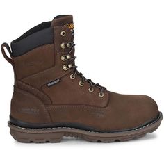 Carolina Dormite 8-Inch Brown WP 600G Comp Toe Work Boot Brown Waterproof Closed Toe Work Boots, Brown Safety Work Boots With Moc Toe, Brown Moc Toe Safety Work Boots, Brown Moc Toe Work Boots For Safety, Brown Impact Resistant Work Boots With Round Toe, Brown Work Boots With Reinforced Toe For Construction, Brown Waterproof Safety Boots With Round Toe, Impact Resistant Brown Work Boots For Outdoor, Brown Steel Toe Rugged Combat Boots