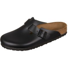 Birkenstock Boston mules black Natural leather - Bartel-Shop Black Slide Mules With Leather Footbed, Casual Black Mules With Leather Footbed, Black Cork Sandals With Leather Footbed, Closed Toe Cork Clogs With Leather Footbed, Cork Clogs With Removable Insole And Round Toe, Round Toe Clogs With Removable Insole, Cork Clogs With Removable Insole, Cork Clogs With Cushioned Footbed, Cork Clogs With Cushioned Footbed, Slip-on