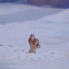 #bambi #faon #biche #cerf #hiver #neige Bambi Christmas Wallpaper, Old Disney Winter, Winter In Old Disney, Old Disney Christmas Wallpaper, Bambi In Snow, Bambi Pfp, Bambi Aesthetic, Disney Core, Old Disney Movies