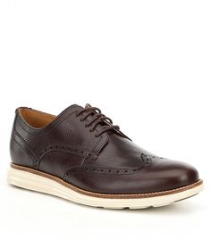 Cole Haan Men s Original Grand Shortwing Oxfords Leather Wingtip Lace-up Shoes For Business Casual, Classic Wingtip Lace-up Shoes With Stitched Sole, Classic Leather Wingtip Lace-up Shoes, Leather Wingtip Derby With Rubber Sole, Brown Moc Toe Lace-up Shoes For Business Casual, Lace-up Dress Shoes With Stitched Sole For Derby, Goodyear Welted Lace-up Shoes For Business Casual, Fitted Wingtip Oxfords With Stitched Sole, Business Casual Lace-up Shoes With Goodyear Welted Moc Toe