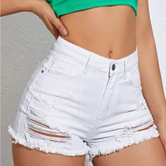 Super Cute And Stylish Ships In 5-10 Business Days Cowgirl Shorts, White Jeans Shorts, Aliyah Core, Biology Student, Jean Shorts Women, Shorts Ripped, Things I Want For Christmas, Core Outfits, Shirts And Shorts