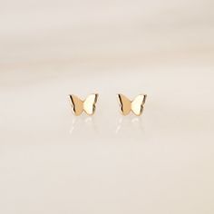 Nolia Jewelry Earrings Tiny Butterfly Studs Butterflies Symbolize, Tiny Butterfly, Butterfly Stud Earrings, Butterfly Collection, Butterfly Earrings Stud, 20 Gifts, With Meaning, Minimalist Jewelry, Custom Jewelry