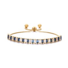 Material: Silver Plating Fashion Element: Round Style: null Adjustable Sapphire Crystal Jewelry, Adjustable Sapphire Crystal Bracelet, Elegant Blue Bracelet With Adjustable Length, Women's Rowing, Zircon Bracelet, Affordable Luxury, The Row, Blue White, Plating