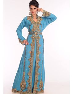 ❤️Inshallah❤️ Women Blue Georgette Hand Embroidery Party Wear Kaftan 👗 Shop latest Kaftan which are made up from best quality fabrics with latest styles from our large collections at arabicattire.com Shop Now : https://bit.ly/3bD9sIz Buy online @ $117 #kaftandresses #kaftandress #kaftanforwomen #caftanloungewear #longkaftandress #arabicattire #caftan Zari Work Kaftan For Diwali Reception, Reception Kaftan With Zari Work For Diwali, Diwali Gold Kaftan With Zari Work, Floor-length Kaftan For Eid Reception, Embellished Kaftan For Reception At Eid, Traditional Embroidered Kaftan For Reception, Elegant Gold Kaftan For Diwali, Embroidered Kaftan For Eid Reception, Eid Reception Embroidered Kaftan