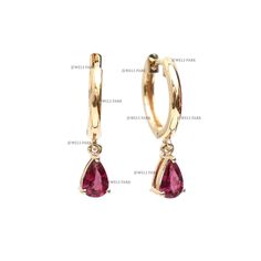 Real ruby pear tear drop small hoops earrings gold | Natural ruby small hoop earring gold | Ruby tear drop pear cut mini hoops earrings gold GEMSTONE DETAILS : ✦ Gemstone : Ruby  ✦ Gemstone Type : Natural ✦ Gemstone Size : 6x4 mm ✦ Gemstone Shape : Pear Cut ✦ Number of Gemstones : 2 ✦ Gemstone Weight : 0.70 Carats ✦ Gemstone Grade : AAA METAL DETAILS : ✦ Metal : 14K/18K Gold ✦ Metal Color : Yellow / White / Rose Gold ✦ Setting : Flush Setting ✦ Ring Box : Yes SHIPPING DETAILS : ✦ Production time Rainbow Sapphires, Mini Hoop Earrings, Rainbow Bracelet, Natural Ruby, White Rose Gold, Eternity Bands, Jewelry Earrings Hoops, Pink Sapphire, Blue Sapphire