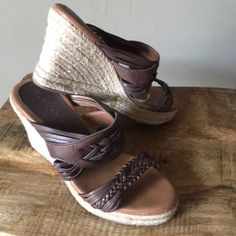 Brand New Lucky Brand Dark Brown Leather Espadrille Wedges. Leather Espadrilles, Lucky You, Lucky Brand Shoes, Dark Brown Leather, Brand Shoes, Womens Shoes Wedges, Espadrilles Wedges, Lucky Brand, Dark Brown