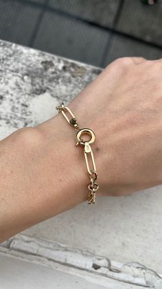 "ITEM DETAILS ❆All our jewelry are hand made with Love. ❆Material: 14K Gold ( 585). ❆Available colors: Gold, Rose Gold, White Gold. ❆Available Sizes: Look Size Option (Contact for different sizes) ❆Each item is made to order ❆ DO YOU LIKE THIS BRACELET? ❆ You can get more information about it below but if you have any questions, just click the \"Message Sergen Vural \" button and I will be very happy to hear from you ☺ PACKAGING ❆Comes ready to gift in a beautiful jewelry box. ❆It comes with a s Classic Jewelry Bracelet With Rolo Chain, Classic Bracelet Jewelry With Rolo Chain, Luxury Gold Cable Chain Bracelet As Gift, Timeless Bracelet With Lobster Clasp For Gift, Timeless Bracelets With Lobster Clasp For Gift, Luxury Cable Chain Bracelet As Gift, Classic Rolo Chain Bracelets, 14k Gold Fine Jewelry Bracelet With Spring Ring Clasp, Timeless 14k Gold Chain Bracelet With Spring Ring Clasp