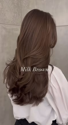 Hazelnut Ash Brown Hair, Natural Wavy Hair Layers, Different Brunette Hair Colors, Dyed Hair Natural Colors, Neutral Undertone Hair Color, Brown Hair Formulas, Milky Tea Hair Color, Hair Color Ideas Without Bleaching