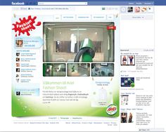 a facebook page with an image of a green chair in the center and several other pictures on it