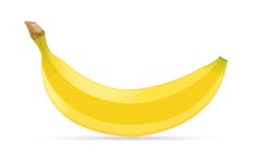 an image of a banana on a white background with clippings to the side