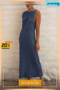 Plus Size Casual Round Neck Sleeveless Soliddresses Solid Color Sleeveless Dress For Vacation, Non-stretch Sleeveless Sundress Maxi Dress, Solid Color Sleeveless Mini Dress For Vacation, Casual Non-stretch Sleeveless Beach Dress, Casual Solid Halter Neck Sundress, Sleeveless Non-stretch Maxi Sundress, Sleeveless Solid Color Maxi Dress For Vacation, Solid Non-stretch Sleeveless Dress For Summer, Sleeveless Solid Color Summer Maxi Dress