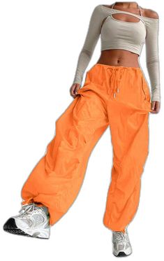 Solid Parachute Pants For Summer Outdoor, Summer Wide Leg Cargo Pants For Outdoor Activities, Summer Outdoor Solid Color Parachute Pants, Sporty Summer Parachute Pants For Outdoor, Sporty Parachute Pants For Summer Outdoor, Summer Outdoor Cargo Pants, Baggy Solid Color Sports Pants, Baggy Solid Parachute Pants For Outdoor, Baggy Drawstring Joggers For Sports