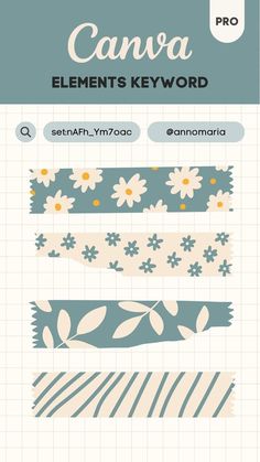 Canva Elements Keyword - Aesthetic Washi Tape Notes Stickers, Alphabet Photos, Groovy Font, Documents Design, Blog Graphics