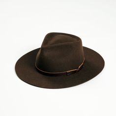 Yellow 108 Dylan Fedora - Brown with Leather Bow – Yellow 108 | Sustainable Headwear + Accessories