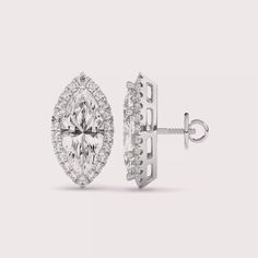 3.44tcw Marquise Solitaire Halo 14K White Gold Screwback Earring set ✤𝐃𝐢𝐚𝐦𝐨𝐧𝐝 𝐃𝐞𝐭𝐚𝐢𝐥𝐬 Color: FG Clarity: VS1 Shape: Marquise Cut Carat Weight: 3.06 CTW Type: Lab Grown Diamonds (CVD/HPHT) ✤ 𝐒𝐢𝐝𝐞 𝐃𝐢𝐚𝐦𝐨𝐧𝐝 𝐃𝐞𝐭𝐚𝐢𝐥𝐬 Color: EF Clarity: VS1 Shape: Round Carat Weight: 0.38 CT Type: Lab Grown Diamonds (CVD/HPHT) ✤Metal 𝐃𝐞𝐭𝐚𝐢𝐥𝐬 Metal Purity: Solid 14K Gold Metal Tone: Yellow, White, Rose Stamp/Hallmark: Yes Jewelry Certificate: Free of Cost with Listed Design Oval Diamond Cluster Earrings With Prong Setting, Marquise Solitaire, Jewelry Certificate, Wedding Jewelry Earrings, Screw Back Earrings, Marquise Cut, Wedding Earrings, White Rose, Halloween Shopping