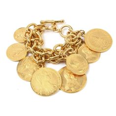 Moroccan Coin features Marrakech style statement jewelry featuring European currency replicas. Dangling gold coin pieces for the oversea Hobo-Bohemian fashion. Gold Coin Jewelry, Marrakech Style, Chunky Gold Jewelry, Coin Bracelet, My Bracelets, Couture Candy, Vintage Inspired Jewelry, Gold Coin, Coin Jewelry